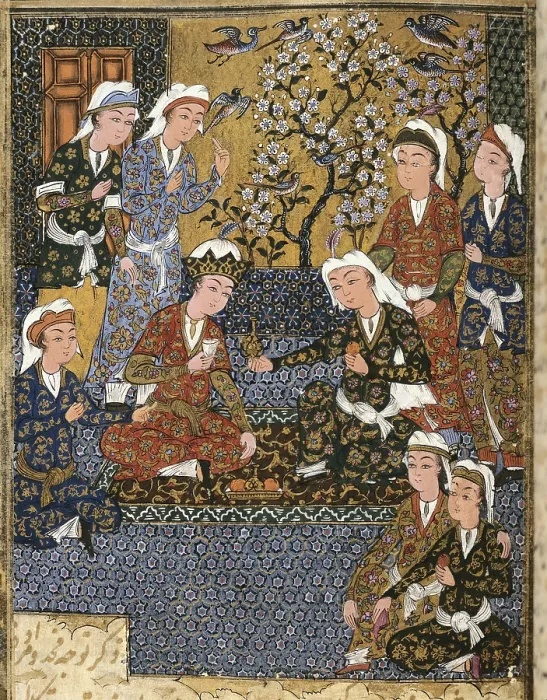 Framed Print : Persian Manuscript, 1650. Court of a Safavid dynasty prince. Persian art. Safavid period. Miniature Painting. EGYPT. Cairo. Museum of Islamic Arts Framed Print : Persian Manuscript, 1650. Court of a Safavid dynasty prince. Persian art. Safavid period. Miniature Painting. EGYPT. Cairo. Museum of Islamic Arts
