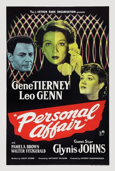 Framed Print : PERSONAL AFFAIR, British poster art, from left: Leo Genn, Gene Tierney, Glynis Johns, 1953 Framed Print : PERSONAL AFFAIR, British poster art, from left: Leo Genn, Gene Tierney, Glynis Johns, 1953