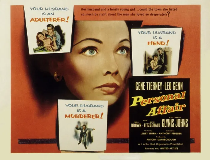 Framed Print : PERSONAL AFFAIR, Gene Tierney, 1953 Framed Print : PERSONAL AFFAIR, Gene Tierney, 1953
