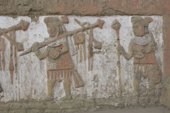 Framed Print : PERU. Trujillo. Huaca de la Luna. Huaca de la Luna Archaelogical Complex (100-900). Mural paintings. Moche or Mochica Art. AISA / Everett Collection**US SALES ONLY**