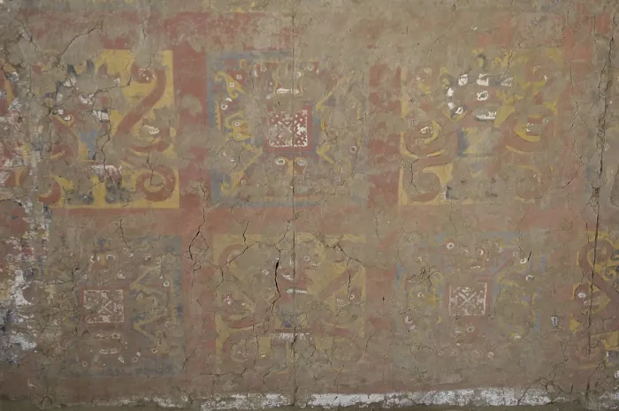 Framed Print : PERU. Trujillo. Huaca de la Luna. Huaca de la Luna Archaelogical Complex (100-900). Mural paintings. Moche or Mochica Art. AISA / Everett Collection**US SALES ONLY**