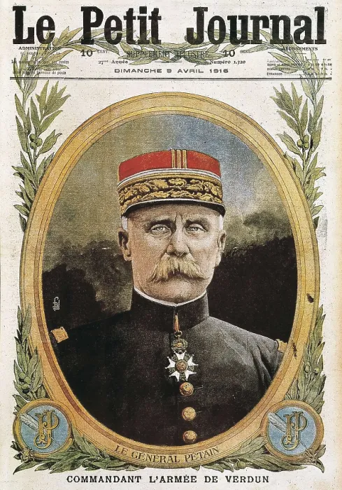 Framed Print : Petain, Philippe (1856-1951). Portrait of Ptain as commander of the army of Verdun during the First World War Framed Print : Petain, Philippe (1856-1951). Portrait of Ptain as commander of the army of Verdun during the First World War