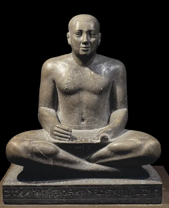 Framed Print : Petamenophis. 712 - 657 BC. Petamenophis (Nut) represented as scribe. Sculpture from the 25th Dynasty. Egyptian art. Third Intermediate Period. Sculpture on rock. EGYPT. Cairo Framed Print : Petamenophis. 712 - 657 BC. Petamenophis (Nut) represented as scribe. Sculpture from the 25th Dynasty. Egyptian art. Third Intermediate Period. Sculpture on rock. EGYPT. Cairo