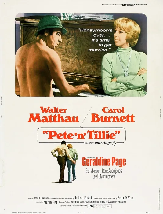 Framed Print : PETE N TILLIE, US poster art, from left: Walter Matthau, Carol Burnett, 1972