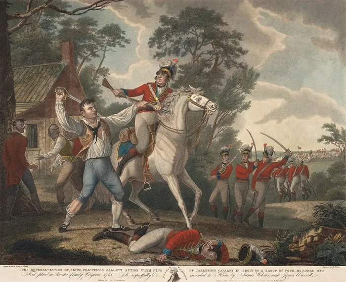Framed Print : Peter Francisco, the Virginia Giant, was an unusual Patriot hero of the American Revolution