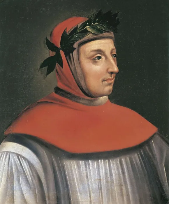 Framed Print : PETRARCH (1304-1374). Anonymous portrait of the Italian School (17th c.). Oil on wood. FRANCE. Versailles. National Museum of Versailles. AISA / Everett Collection**US SALES ONLY**