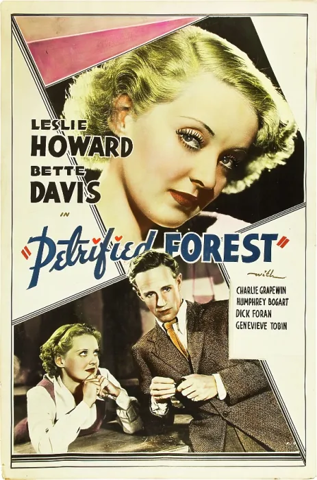 Framed Print : THE PETRIFIED FOREST, top: Bette Davis, bottom from left: Bette Davis, Leslie Howard, 1936