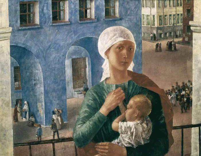 Framed Print : PETROV-VODKIN, Kosima Sergeievich (1878-1939). 1918 in Petrograd. 1920. Symbolism. Oil on canvas. RUSSIA. Moscow. Tretyakov Gallery