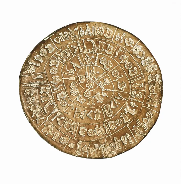 Framed Print : Phaistos Disc. s.XV BC. GREECE. Phaistos. A side. Minoan art / Cretan art. GREECE. Iraklion. Archaeological Museum. AISA / Everett Collection**US SALES ONLY** Framed Print : Phaistos Disc. s.XV BC. GREECE. Phaistos. A side. Minoan art / Cretan art. GREECE. Iraklion. Archaeological Museum. AISA / Everett Collection**US SALES ONLY**