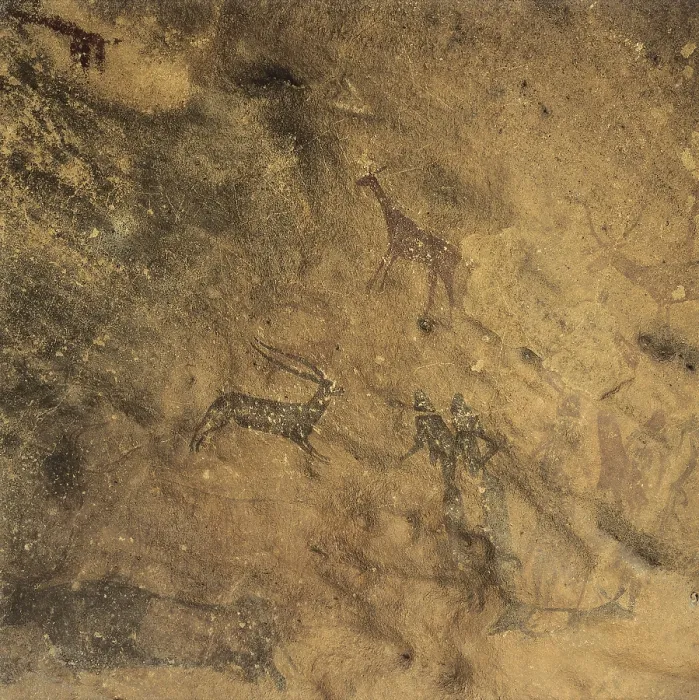 Framed Print : Phallic dance. Mesolithic art. Cave. SPAIN. Barcelona. Archaeology Museum of Catalonia. Proc: SPAIN. El Cogul. Cova dels Moros. AISA / Everett Collection**US SALES ONLY**