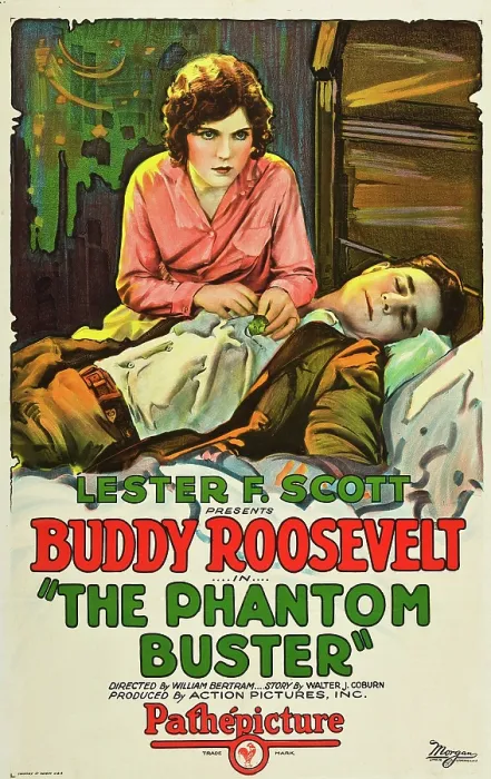 Framed Print : THE PHANTOM BUSTER, from left: Alma Rayford, Buddy Roosevelt on poster art, 1927 Framed Print : THE PHANTOM BUSTER, from left: Alma Rayford, Buddy Roosevelt on poster art, 1927