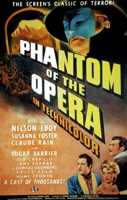 Framed Print : PHANTOM OF THE OPERA, Claude Rains, Nelson Eddy, Susanna Foster, 1943
