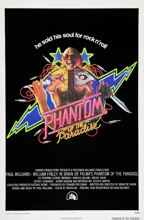 Framed Print : PHANTOM OF THE PARADISE, US poster, Gerrit Graham, Paul Williams, William Finley, 1974. TM and Copyright 20th Century Fox Film Corp. / courtesy Everett Collection Framed Print : PHANTOM OF THE PARADISE, US poster, Gerrit Graham, Paul Williams, William Finley, 1974. TM and Copyright 20th Century Fox Film Corp. / courtesy Everett Collection