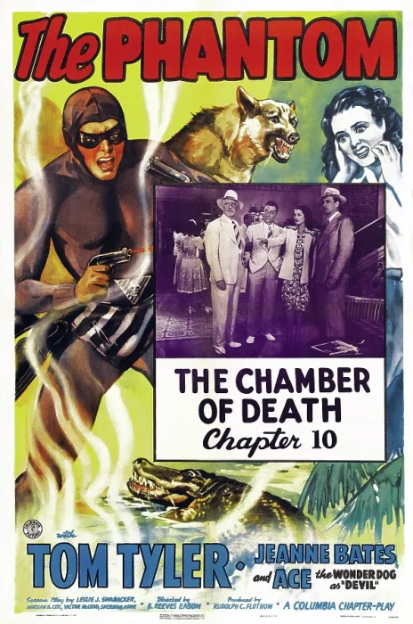Framed Print : THE PHANTOM, US poster, Tom Tyler (left), Jeanne Bates (right), 1943 Framed Print : THE PHANTOM, US poster, Tom Tyler (left), Jeanne Bates (right), 1943