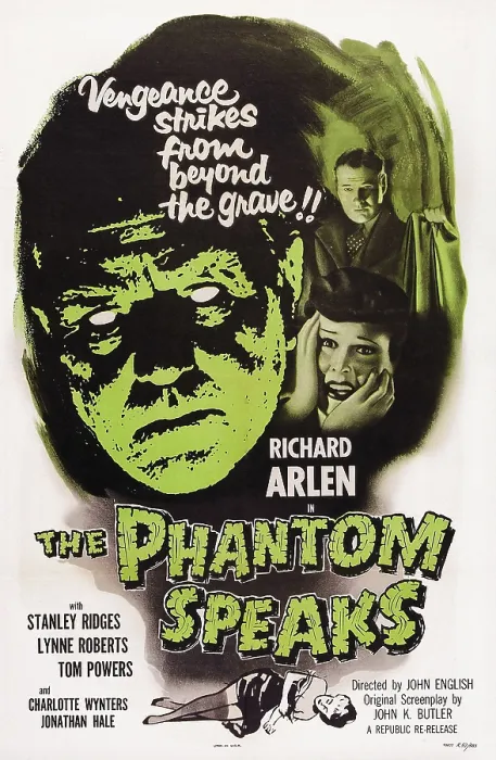 Framed Print : THE PHANTOM SPEAKS, US poster, Stanley ridges (left), right from top: Richard Arlen, Lynne Roberts, 1945 Framed Print : THE PHANTOM SPEAKS, US poster, Stanley ridges (left), right from top: Richard Arlen, Lynne Roberts, 1945