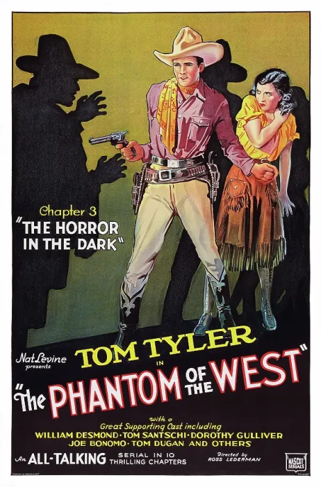 Framed Print : THE PHANTOM OF THE WEST, US poster art, Tom Tyler, Chapter 3: The Horror In the Dark, 1931 Framed Print : THE PHANTOM OF THE WEST, US poster art, Tom Tyler, Chapter 3: The Horror In the Dark, 1931