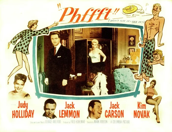 Framed Print : PHFFFT, bottom from left: Judy Holliday, Jack Lemmon, Jack Carson, Kim Novak, center from left: Jack Lemmon, Judy Holliday, 1954
