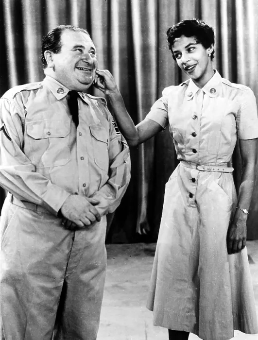 Framed Print : THE PHIL SILVERS SHOW, (aka SGT. BILKO), Maurice Gosfield, Barbara Allen, 1955-1959