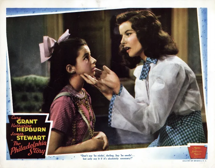 Framed Print : THE PHILADELPHIA STORY, from left, Virginia Weidler, Katharine Hepburn, 1940