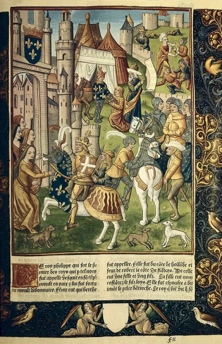 Framed Print : PHILIP I of France (1052-1108). King of France (1060-1108), member of the Capetian dynasty. Allegory of Philip I of France's reign