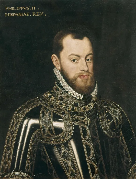 Framed Print : Philip II. ca. 1557. Portrait by anonymus author. Renaissance art. Cinquecento. Oil on canvas. SPAIN. Madrid. Lzaro Galdiano Foundation. AISA / Everett Collection**US SALES ONLY**