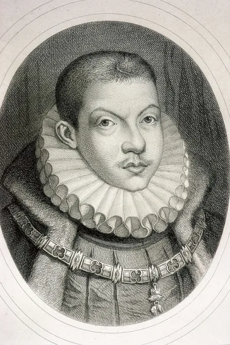Framed Print : PHILIP III of Spain (1578-1621). Engraving. SPAIN. Barcelona. Sant Jordi Catalan Royal Academy of Fine Arts. AISA / Everett Collection**US SALES ONLY**