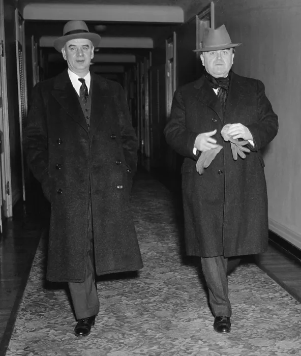 Framed Print : Philip Murray and John L. Lewis won recognition of the SWOC by US Steel. 1937 Framed Print : Philip Murray and John L. Lewis won recognition of the SWOC by US Steel. 1937