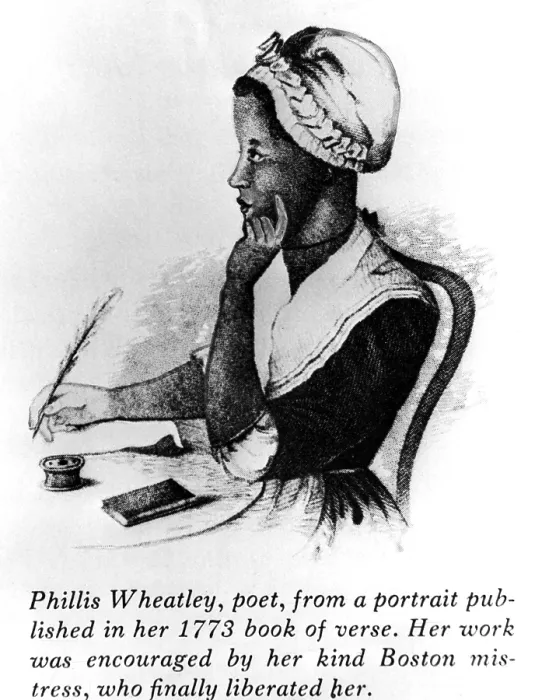 Framed Print : Phillis Wheatley (1753-1784), a slave that became the first African American to be published. Drawing dated about 1773.. Courtesy: CSU Archives  /  Everett Collection