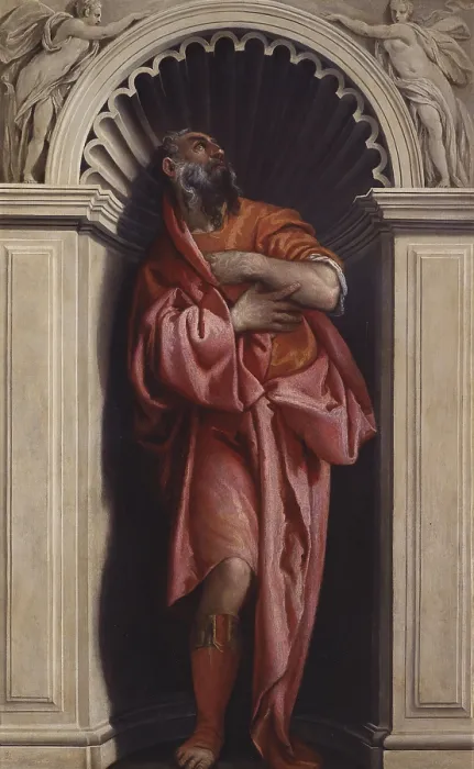 Framed Print : Philosopher Plato, by Paolo Caliari, known as Veronese, 16th century, oil on canvas. - Italy, Veneto, Venice, Marciana National Library, Sansovino Room. Whole artwork view Framed Print : Philosopher Plato, by Paolo Caliari, known as Veronese, 16th century, oil on canvas. - Italy, Veneto, Venice, Marciana National Library, Sansovino Room. Whole artwork view