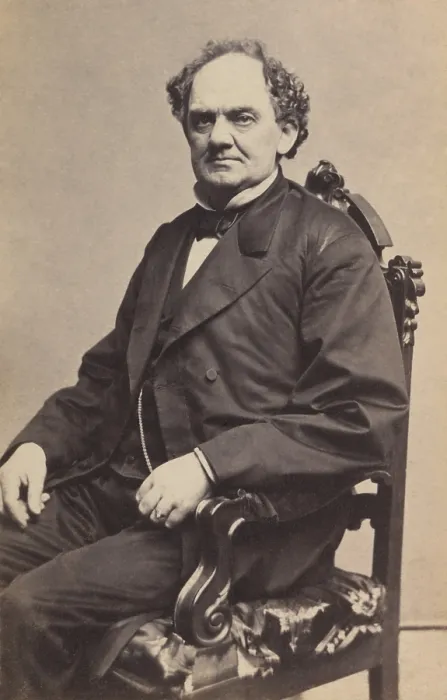 Framed Print : Phineas Taylor Barnum, American showman, 1860-64, in Charles D. Fredricks & Co. photo