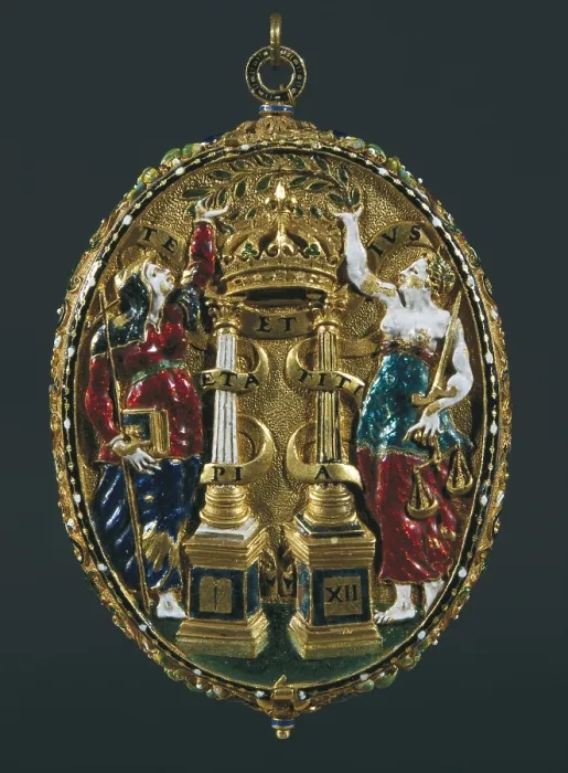 Framed Print : Photo frame. 16th c. Renaissance art. Jewelry. AUSTRIA. Vienna. Kunsthistorisches Museum Vienna (Museum of Art History)