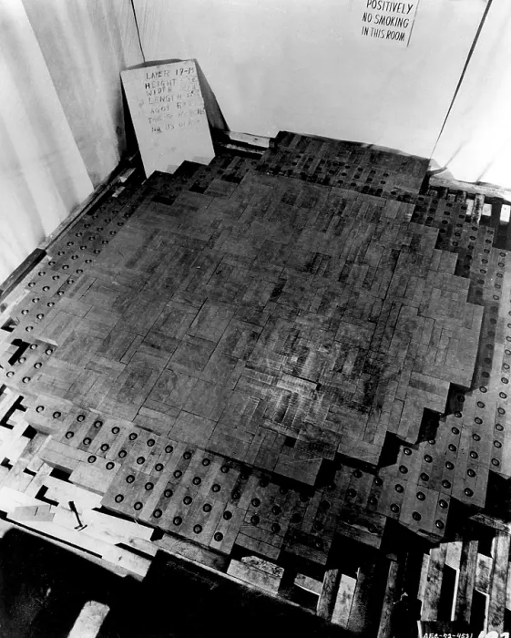 Framed Print : Photograph made during the construction of the Chicago Pile-1 (CP-1), the first nuclear reactor Framed Print : Photograph made during the construction of the Chicago Pile-1 (CP-1), the first nuclear reactor
