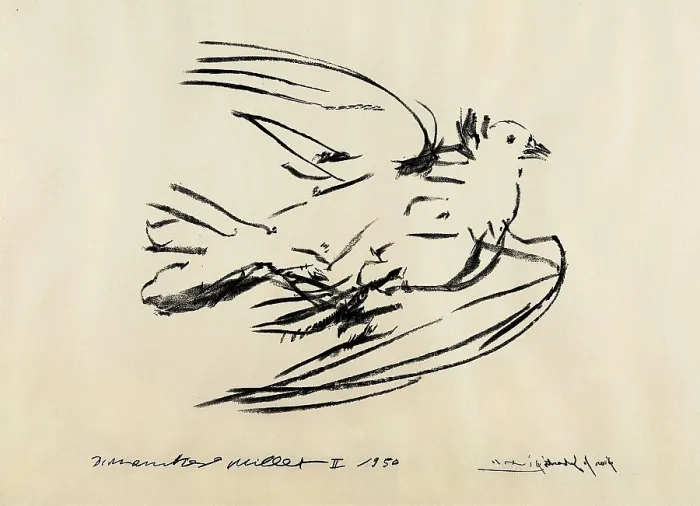Framed Print : Picasso, Pablo (1881-1973). Dove. 1950. Charcoal on paper. Drawing. UNITED STATES OF AMERICA. New York City. Metropolitan Museum of Art Framed Print : Picasso, Pablo (1881-1973). Dove. 1950. Charcoal on paper. Drawing. UNITED STATES OF AMERICA. New York City. Metropolitan Museum of Art