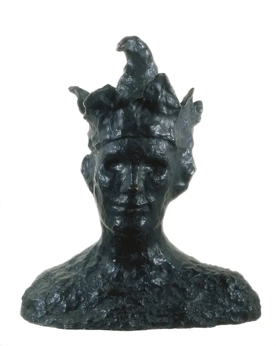 Framed Print : Picasso, Pablo (1881-1973). The Madman. 1905. Sculpture on bronze. FRANCE. Paris