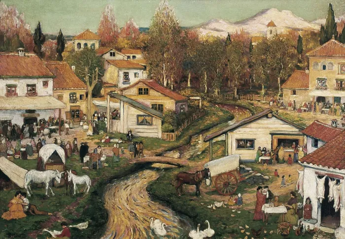Framed Print : PICHOT I GIRONES, Ramn (1871-1925). Landscape with figures. s.XIX-s.XX. Oil on canvas. SPAIN. Pontevedra. Pontevedra Museum. AISA / Everett Collection**US SALES ONLY** Framed Print : PICHOT I GIRONES, Ramn (1871-1925). Landscape with figures. s.XIX-s.XX. Oil on canvas. SPAIN. Pontevedra. Pontevedra Museum. AISA / Everett Collection**US SALES ONLY**