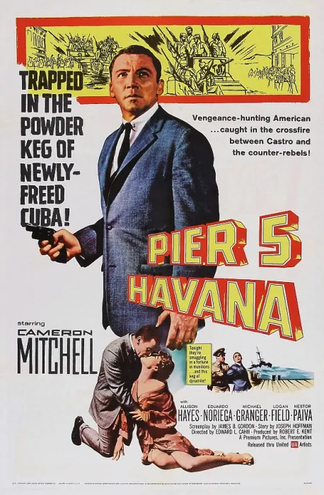 Framed Print : PIER 5, HAVANA, US poster, Cameron Mitchell (top), 1959 Framed Print : PIER 5, HAVANA, US poster, Cameron Mitchell (top), 1959