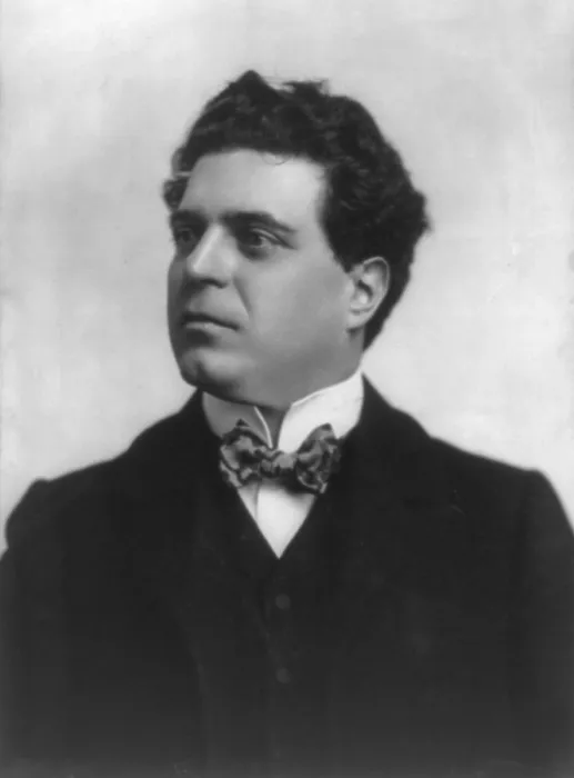 Framed Print : Pietro Mascagni (1863-1945) Italian composer of realistic operas, of the verismo style. And wrote his last opera, NERONE, praising Mussolini. 1903
