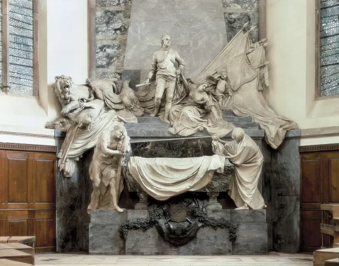 Framed Print : PIGALLE, Jean Baptiste (1714-1785). Mausoleum of the Marchal Maurice de Saxe. 1777. FRANCE. Strasbourg. Church of Saint Thomas. Rococo art. Sculpture on marble Framed Print : PIGALLE, Jean Baptiste (1714-1785). Mausoleum of the Marchal Maurice de Saxe. 1777. FRANCE. Strasbourg. Church of Saint Thomas. Rococo art. Sculpture on marble
