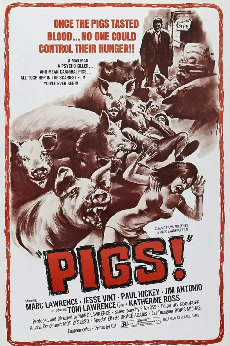 Framed Print : PIGS (aka DADDY'S DEADLY DARLING), 1972