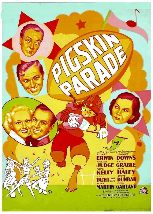 Framed Print : PIGSKIN PARADE, left from top: Jack Haley, Tony Martin, Betty Grable, Johnny Downs, right: Arline Judge, 1936, TM and Copyright 20th Century Fox Film Corp