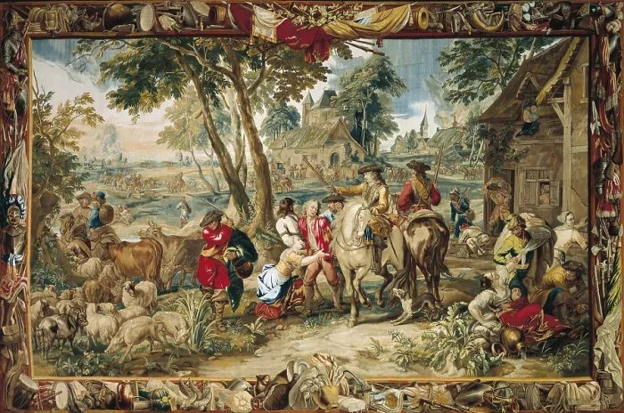Framed Print : Pillage. 17th c. GERMANY. Munich. New Schleissheim Palace. Baroque art. Tapestry. - Paul Maeyaert / Iberfoto / Everett Collection (574965)**US SALES ONLY** Framed Print : Pillage. 17th c. GERMANY. Munich. New Schleissheim Palace. Baroque art. Tapestry. - Paul Maeyaert / Iberfoto / Everett Collection (574965)**US SALES ONLY**
