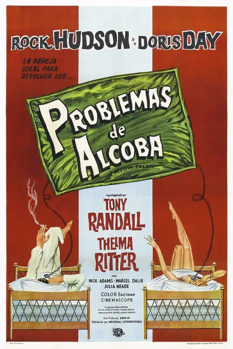 Framed Print : PILLOW TALK, (aka PROBLEMAS DE ALCOBA), Argentinan poster, Rock Hudson, Doris Day, 1959 Framed Print : PILLOW TALK, (aka PROBLEMAS DE ALCOBA), Argentinan poster, Rock Hudson, Doris Day, 1959