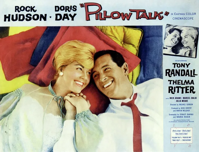 Framed Print : PILLOW TALK, holding hands from left: Doris Day, Rock Hudson, right holding hands from left: Rock Hudson, Doris Day, 1959 Framed Print : PILLOW TALK, holding hands from left: Doris Day, Rock Hudson, right holding hands from left: Rock Hudson, Doris Day, 1959