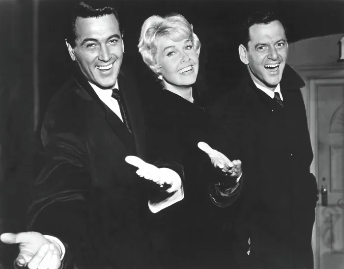Framed Print : PILLOW TALK, Rock Hudson, Doris Day, Tony Randall, 1959