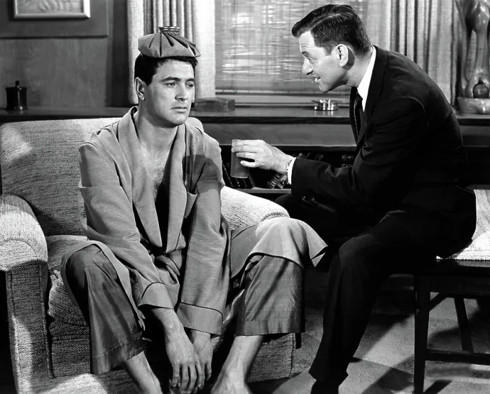 Framed Print : PILLOW TALK, Rock Hudson, Tony Randall, 1959
