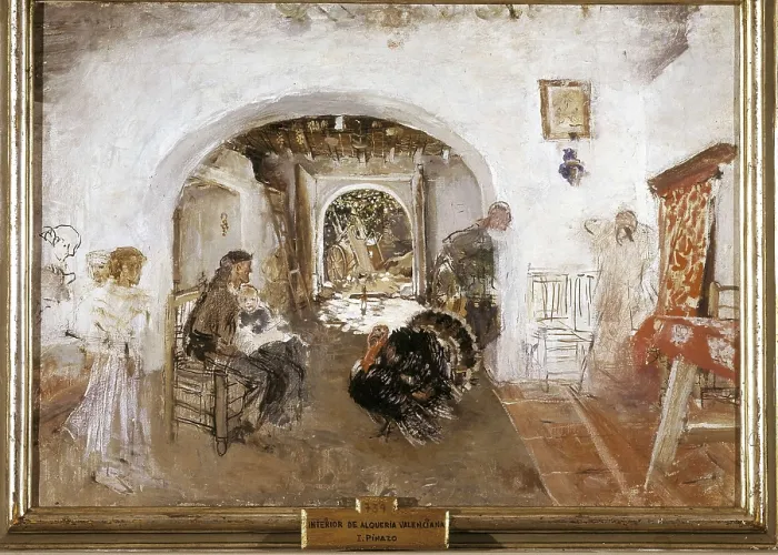 Framed Print : PINAZO CAMARLENCH, Ignacio (1849-1916). Interior of a Valencian farmhouse. c. 1899. Impressionism. Oil on canvas. SPAIN. Valencia. San Pio V Fine Arts Museum Framed Print : PINAZO CAMARLENCH, Ignacio (1849-1916). Interior of a Valencian farmhouse. c. 1899. Impressionism. Oil on canvas. SPAIN. Valencia. San Pio V Fine Arts Museum