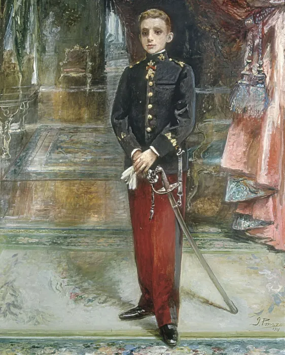 Framed Print : PINAZO CAMARLENCH, Ignacio (1849-1916); PINAZO CAMARLENCH, Ignacio (1849-1916). Alfonso XIII. 1901; Alfonso XIII. 1901