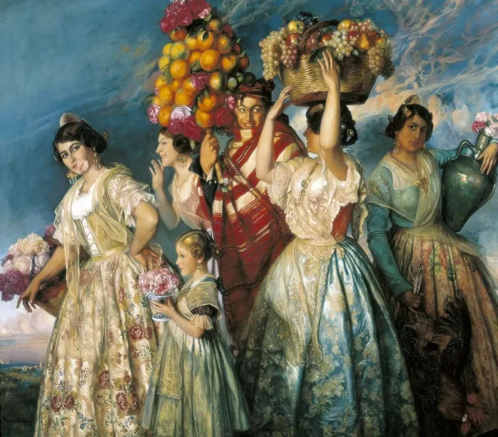 Framed Print : PINAZO MARTINEZ, Jos (1879-1933). Floreal. 1915. Oil on canvas. SPAIN. Valencia. San Pio V Fine Arts Museum. AISA / Everett Collection**US SALES ONLY**