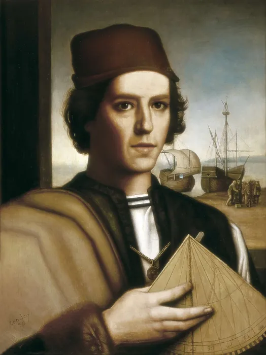 Framed Print : PINZON, Vicente Yez ( -1515). Painting. SPAIN. Madrid. Navy Museum. AISA / Everett Collection**US SALES ONLY**