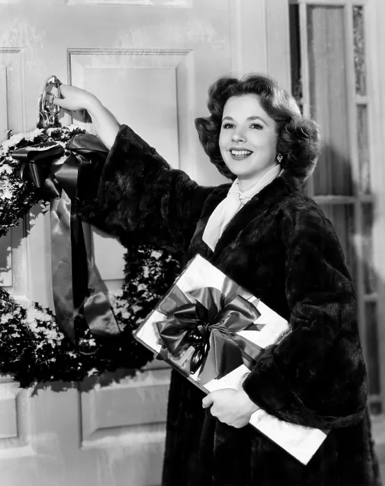 Framed Print : Piper Laure, Universal Christmas publicity, 1951